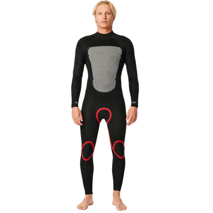 Rip Curl Omega 4/3mm Men's Back Zip Wetsuit - Black