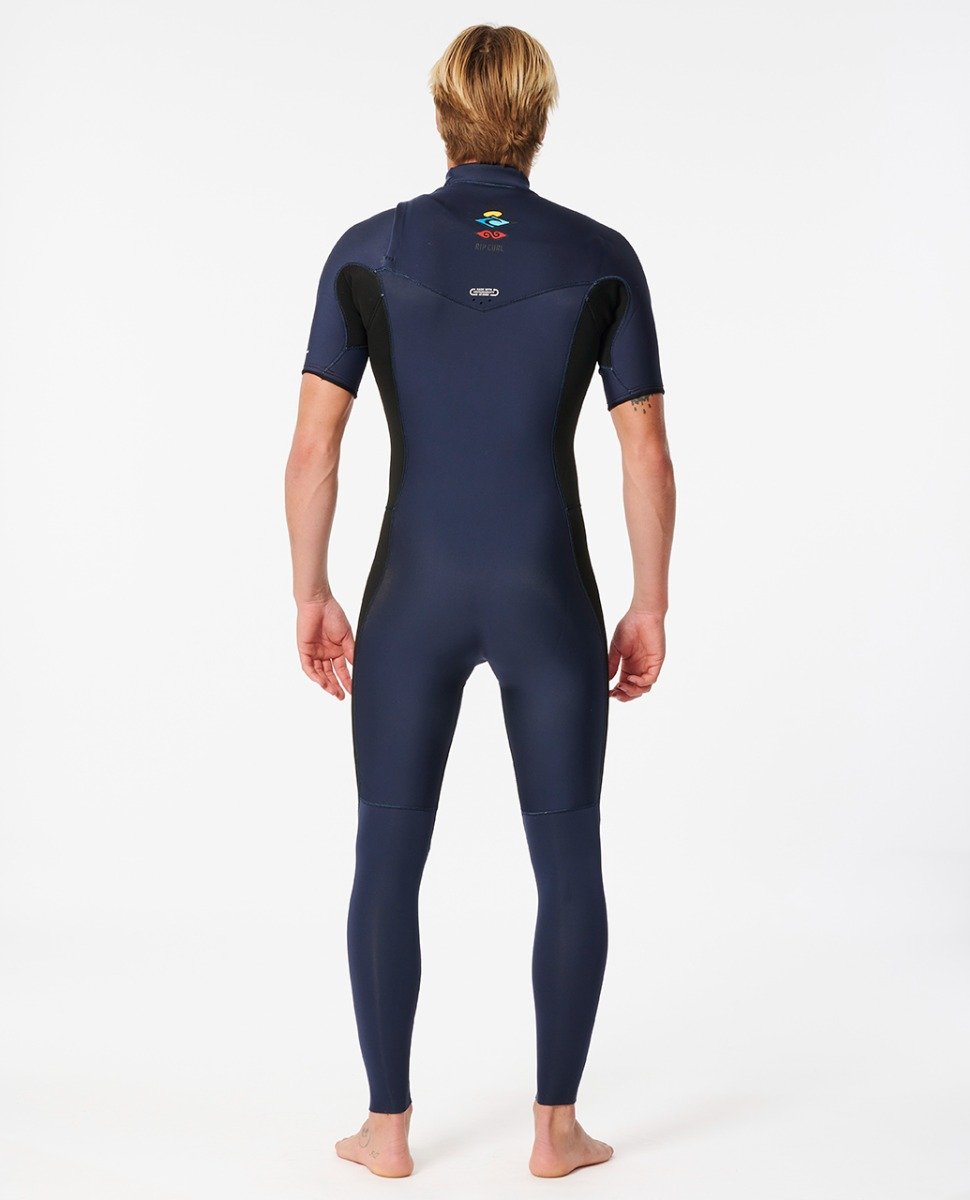 Rip Curl Dawn Patrol Performance 2/2mm Men's Chest Zip Summer Wetsuit 2024 - Dark Navy