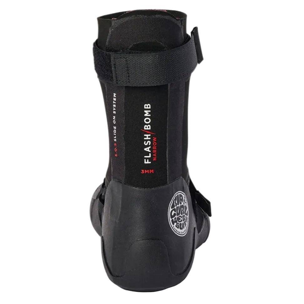 Rip Curl Flashbomb 5mm Narrow Hidden Split Toe Boots - Black