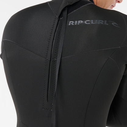 Rip Curl Dawn Patrol 2mm Men's Back Zip Long Arm Shorty Wetsuit - Black