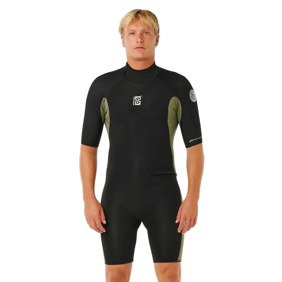 Rip Curl Dawn Patrol Back Zip 2mm Shorty in Deep Cactus