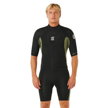 Rip Curl Dawn Patrol Back Zip 2mm Shorty in Deep Cactus