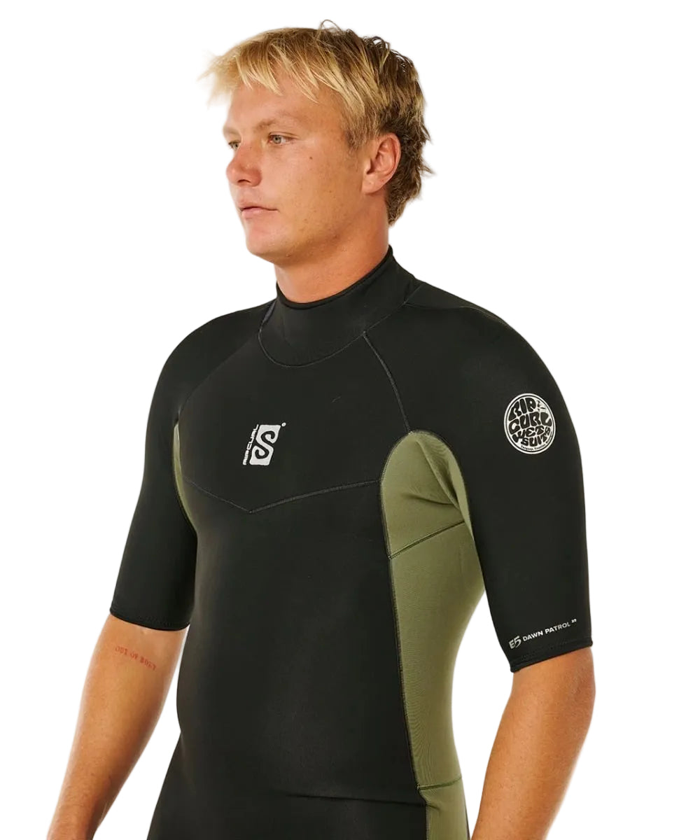 Rip Curl Dawn Patrol 2mm Men's Back Zip Shorty 2026 - Deep Cactus