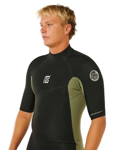 Rip Curl Dawn Patrol 2mm Men's Back Zip Shorty 2026 - Deep Cactus