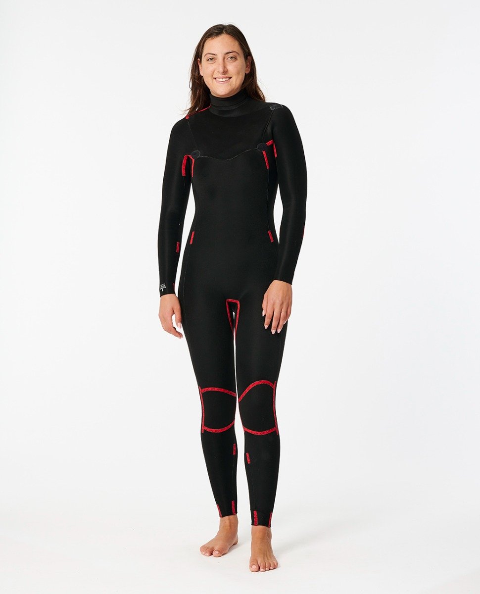 Rip Curl Women's Dawn Patrol Performance 4/3mm Chest Zip Wetsuit 2025 - Black
