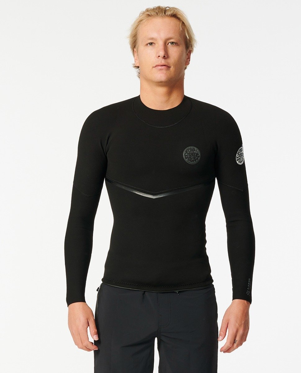 Rip Curl E Bomb 1/5mm Mens Long Sleeve Wetsuit Jacket - Black
