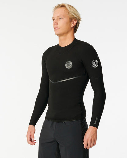 Rip Curl E-Bomb 1.5mm Men's Long Sleeve Wetsuit Jacket - Black