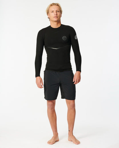 Rip Curl E Bomb 1/5mm Mens Long Sleeve Wetsuit Jacket - Black