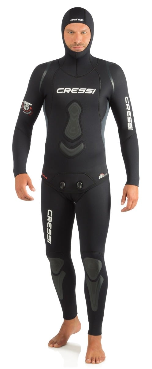 Cressi Apnea Mens 7mm Complete Dive Wetsuit 2021 - Black - Front