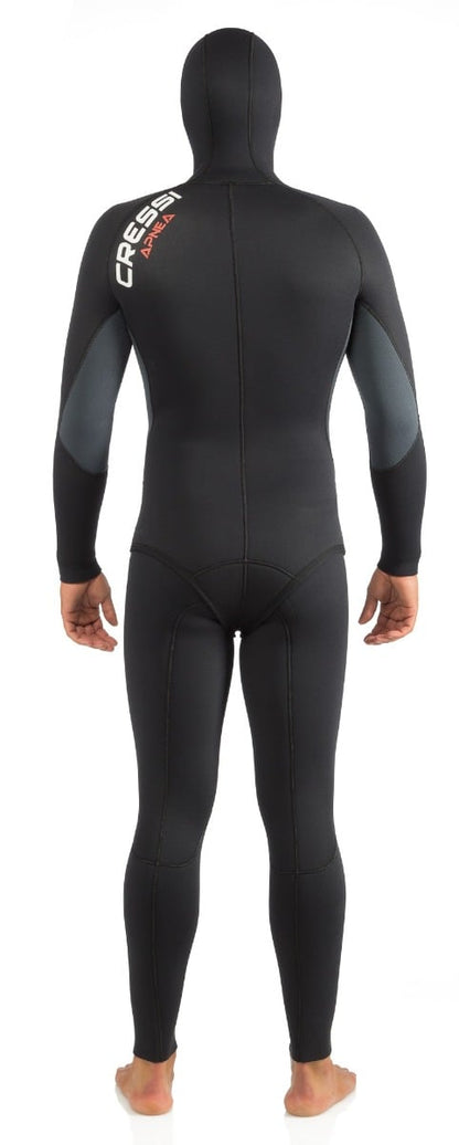 Cressi Apnea Mens 7mm Complete Dive Wetsuit 2021 - Black - Back