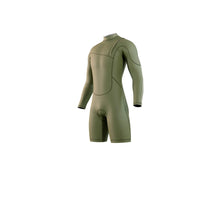 Mystic The One 3/2mm Zipfree Mens Longarm Shorty in Moss Green