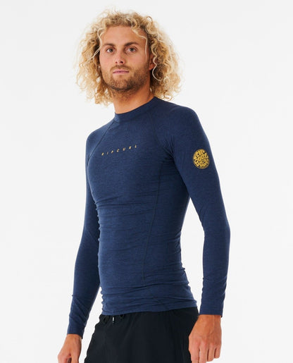 Rip Curl Dawn Patrol Perf Long Sleeve Men's UV Tee - Navy Marle