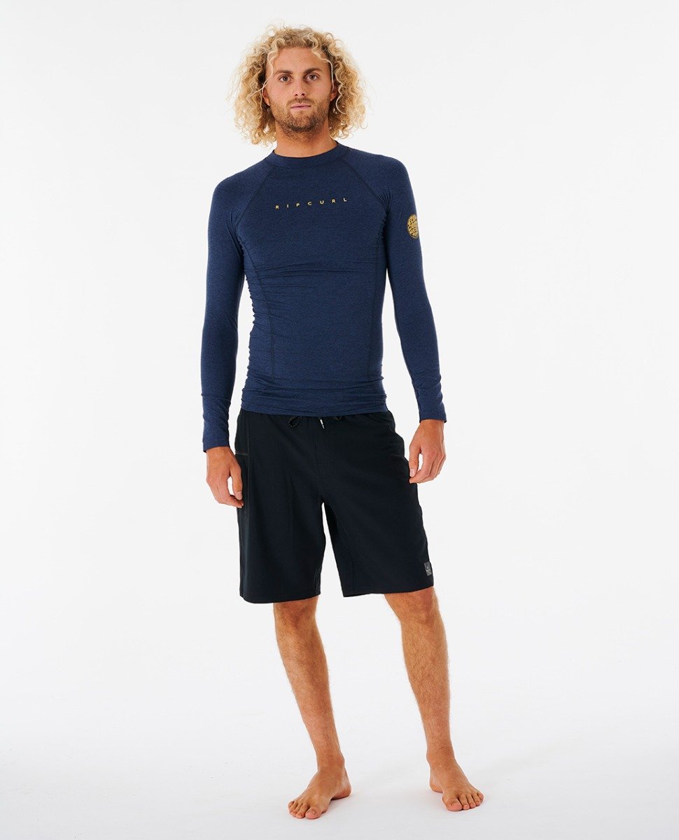 Rip Curl Dawn Patrol Perf Long Sleeve Men's UV Tee - Navy Marle