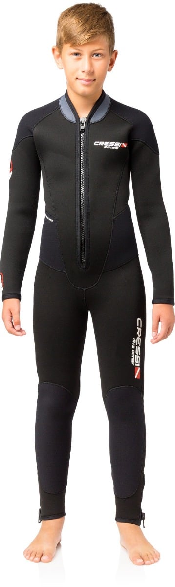 Cressi Endurance Junior Monopiece 5mm Wetsuit 2021 - Black - Front