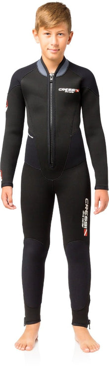 Cressi Endurance Junior Monopiece 5mm Wetsuit 2021 - Black - Front