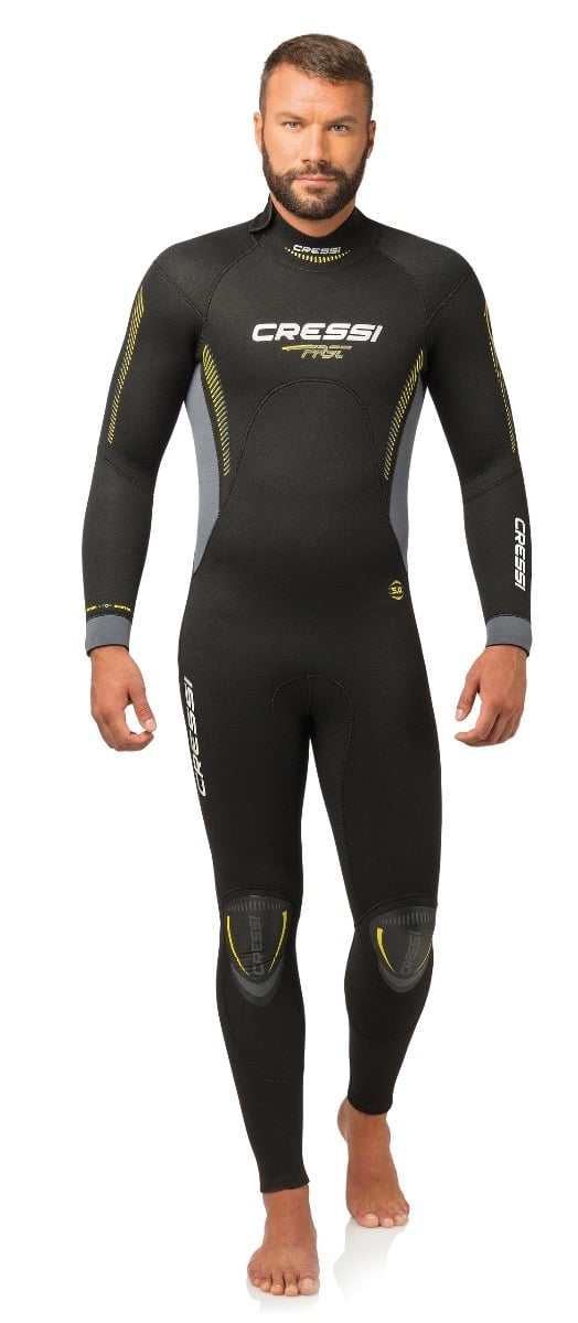 Cressi Fast Man Monopiece 5mm Dive Wetsuit - Black