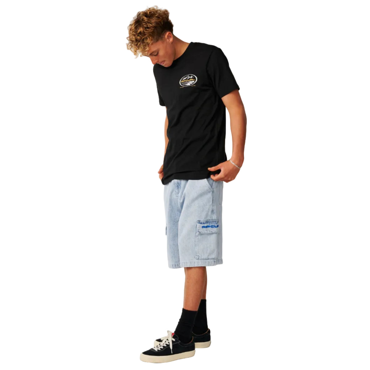Rip Curl Search Series Vaporcool Peaks Standard Tee - Black
