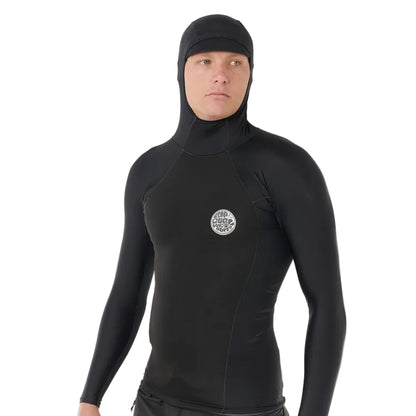 Rip Curl Ultimate Search Long Sleeve Hooded Vest in Black