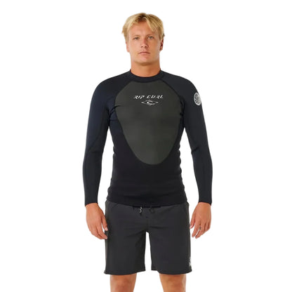 Rip Curl Omega 1.5mm Wetsuit Top in Black