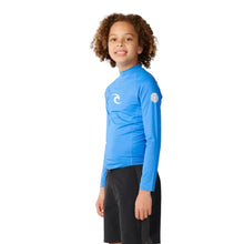 Rip Curl Waves UPF Boys LS Rash Vest - Blue Gum