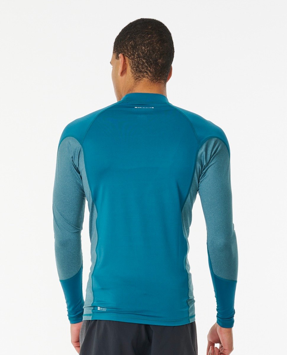 Rip Curl Waves UPF Perf Long Sleeve Rash Vest - Deep Ocean