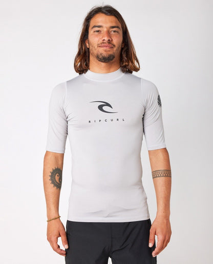 Rip Curl Corps Short Sleeve UV Top - Light Grey