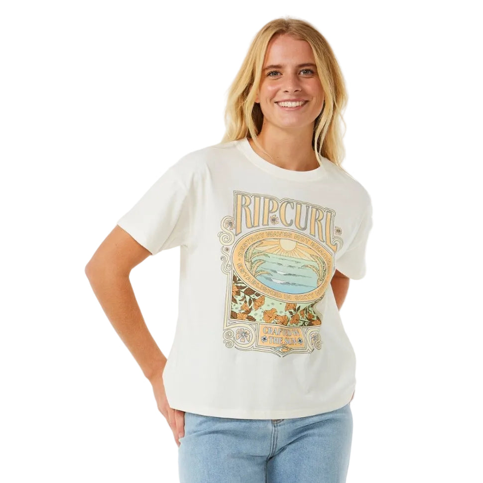 Rip Curl Long Days Womens Relaxed Tee - Bone