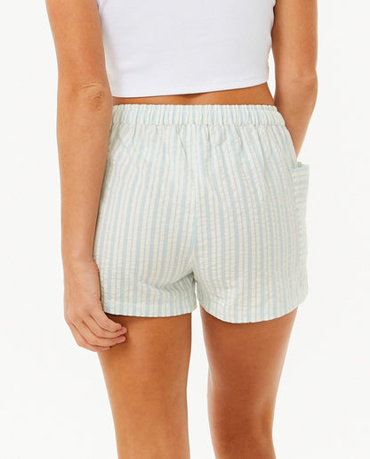 Rip Curl Follow The Sun Women's Stripe Shorts - Blue/White