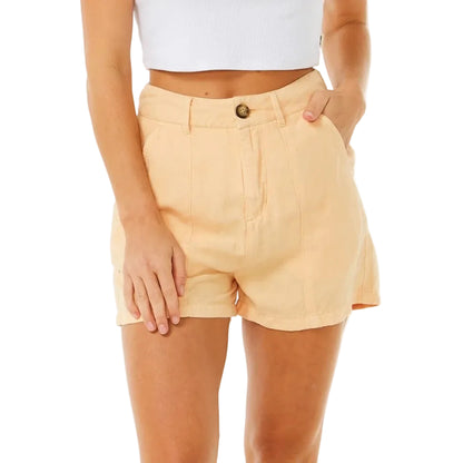 Rip Curl Premium Linen Womens Shorts - Light Orange