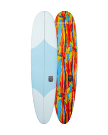 Ocean and Earth The General Epoxy Soft  8'0" Longboard - Sky Blue - Full View