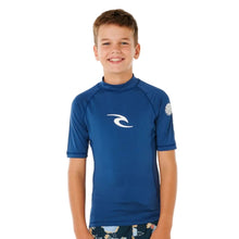 Rip Curl Waves UPF Boys Rash Vest in Blue Gum