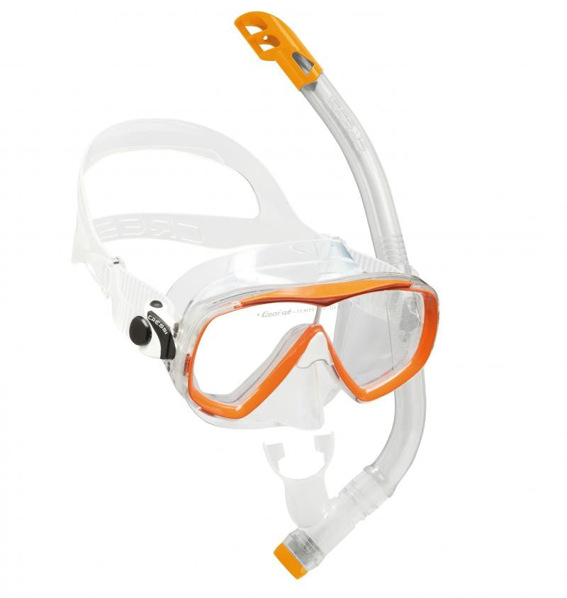 Cressi Estrella Junior Snorkel and Goggles Combo - Orange