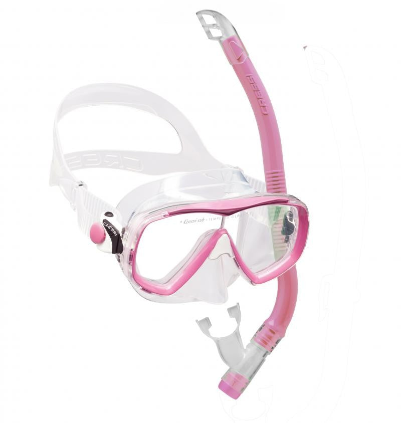 Cressi Estrella Junior Snorkel and Goggles Combo - Pink