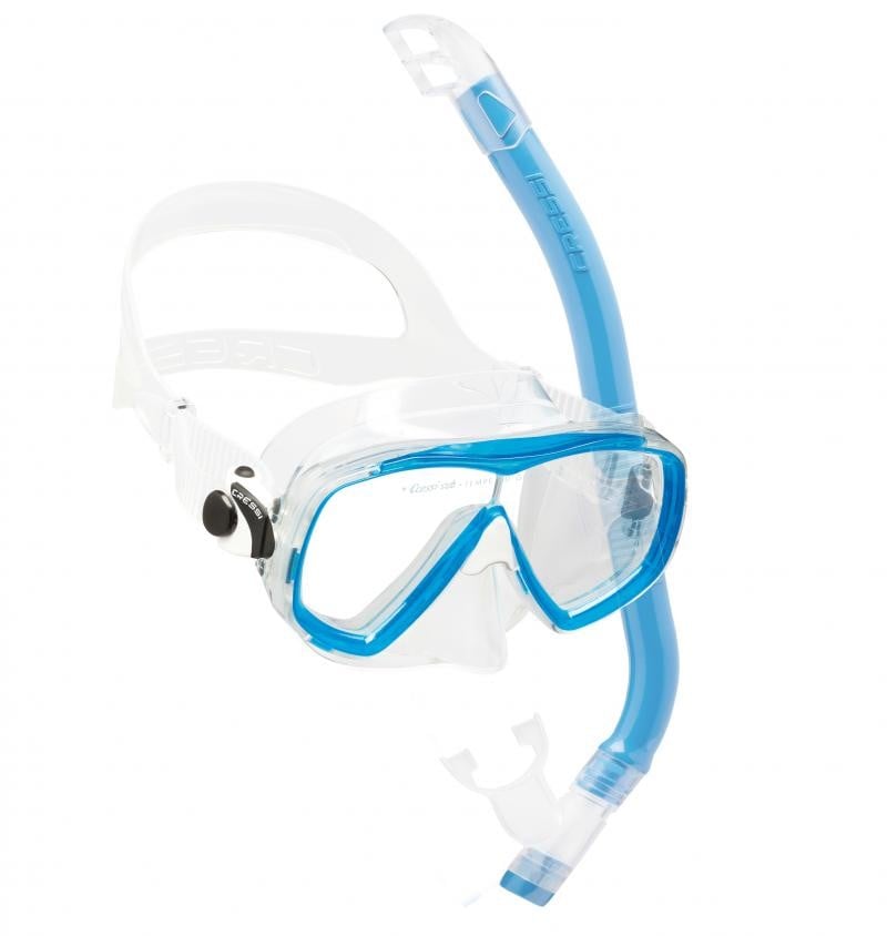 Cressi Estrella Junior & Top Snorkeling Goggles - Blue  - Front