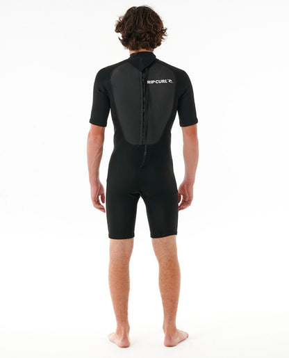 Rip Curl Omega 2mm Men's Back Zip Shorty Wetsuit - Black