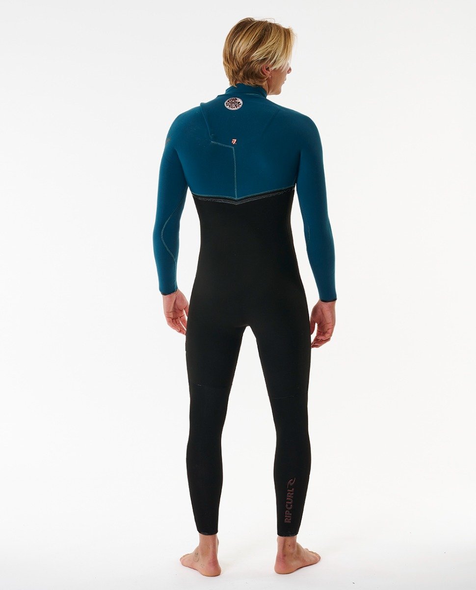 Rip Curl E-Bomb 4/3mm Men's Zip Free Wetsuit 2025 - Blue Green