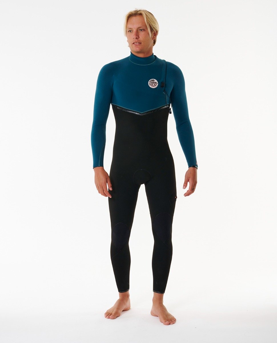 Rip Curl E-Bomb 4/3mm Men's Zip Free Wetsuit 2025 - Blue Green