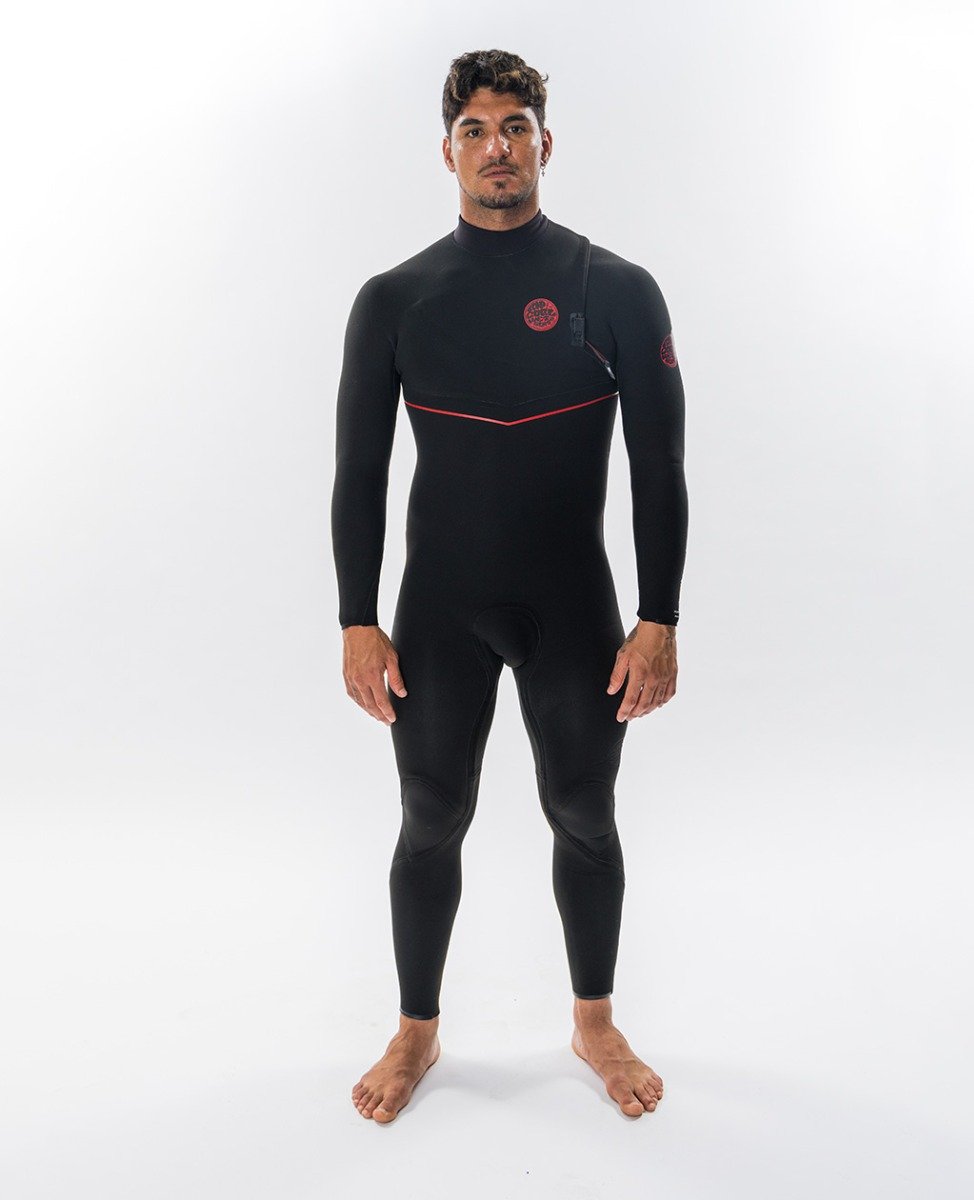 Rip Curl Mens Flashbomb Fusion 5/3mm Zip Free Wetsuit in Black