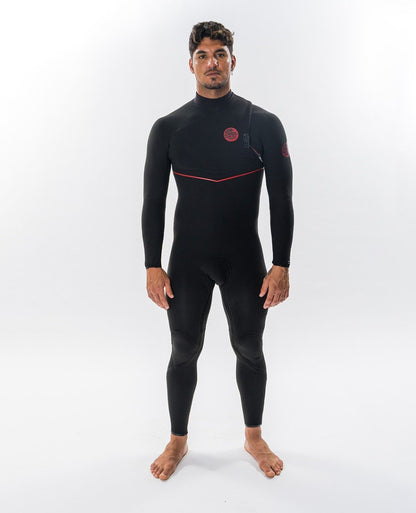Rip Curl Mens Flashbomb Fusion 5/3mm Zip Free Wetsuit in Black