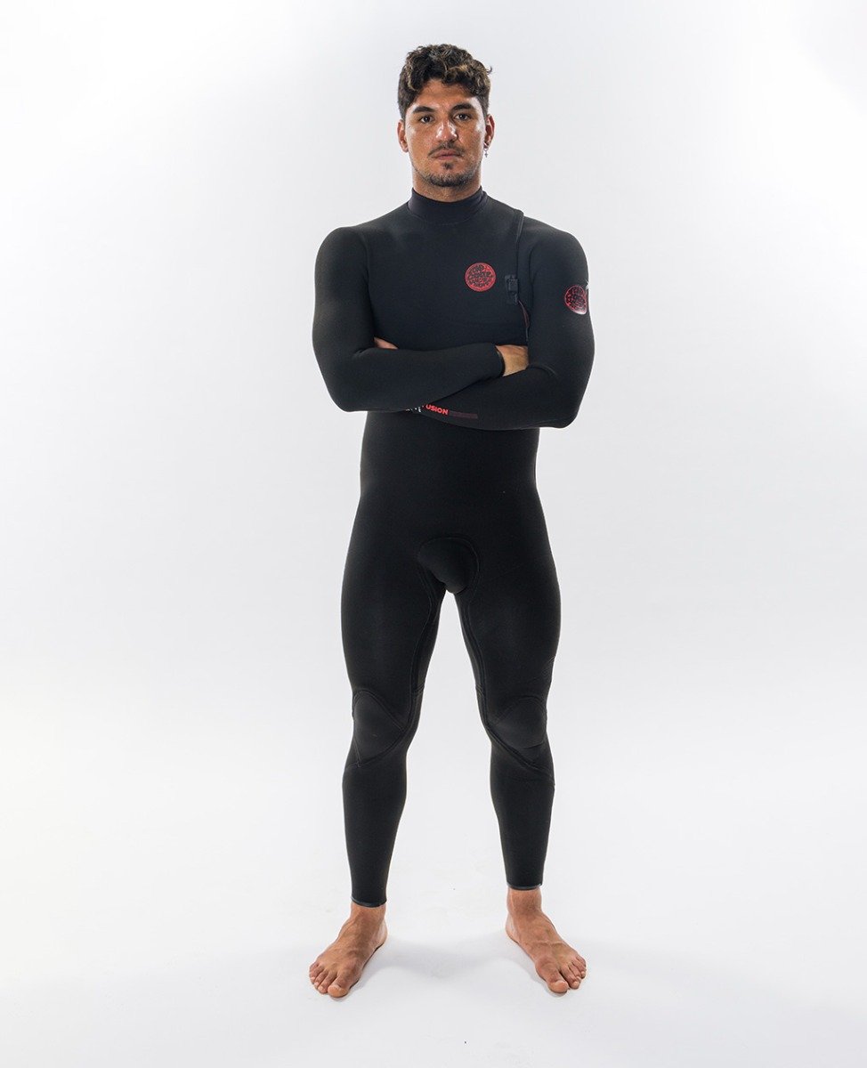 Rip Curl Men's Flash Bomb Fusion 5/3mm Zip Free Wetsuit 2025 - Black