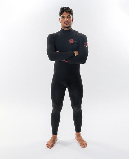 Rip Curl Men's Flash Bomb Fusion 5/3mm Zip Free Wetsuit 2025 - Black