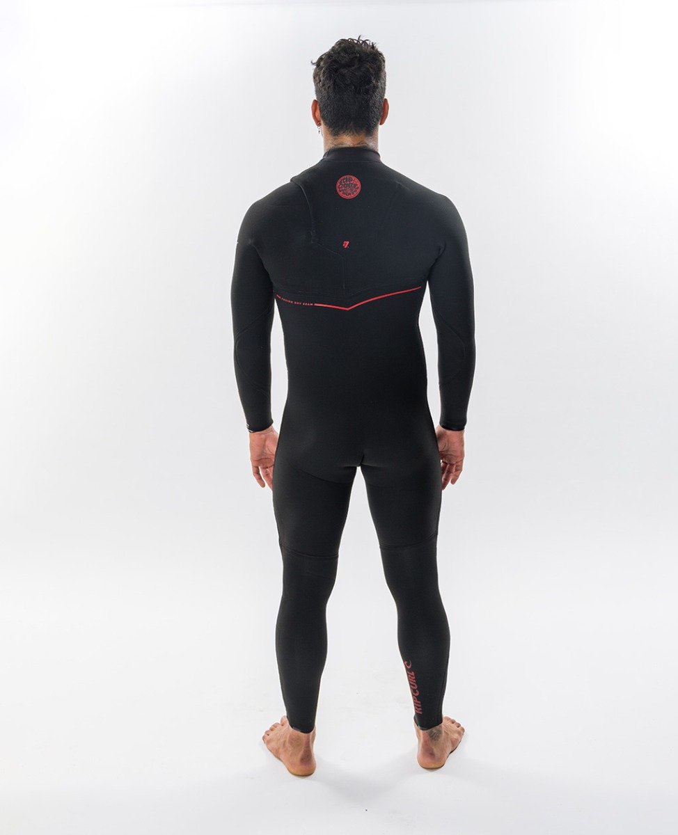 Rip Curl Men's Flash Bomb Fusion 5/3mm Zip Free Wetsuit 2025 - Black