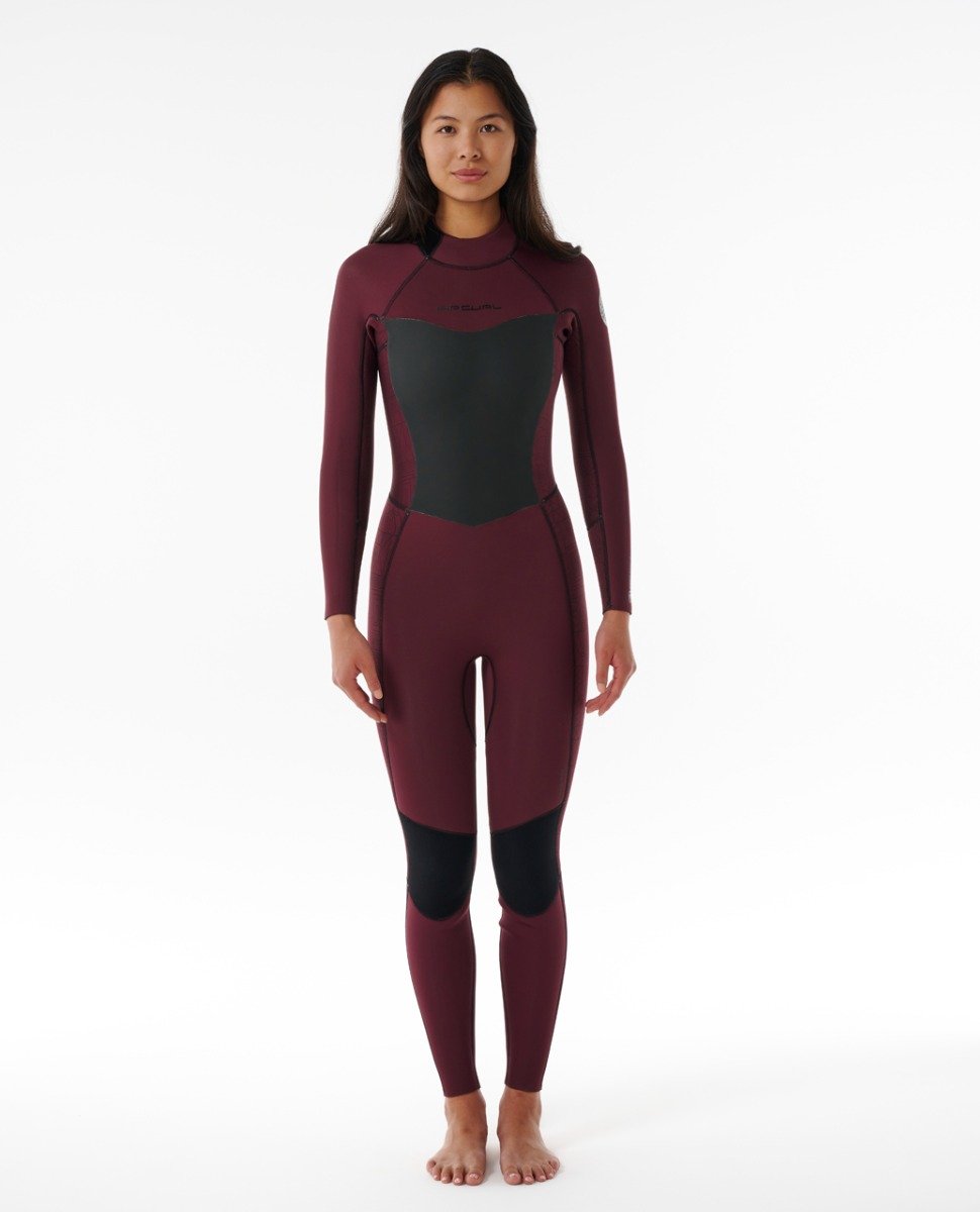 Rip Curl Dawn Patrol 4/3mm Womens Back Zip Wetsuit - Plum