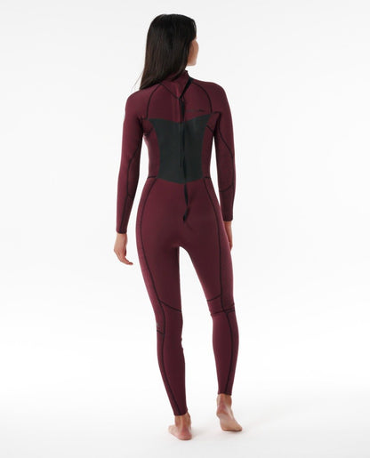 Rip Curl Dawn Patrol 4/3mm Women's Back Zip Wetsuit 2025 - Plum