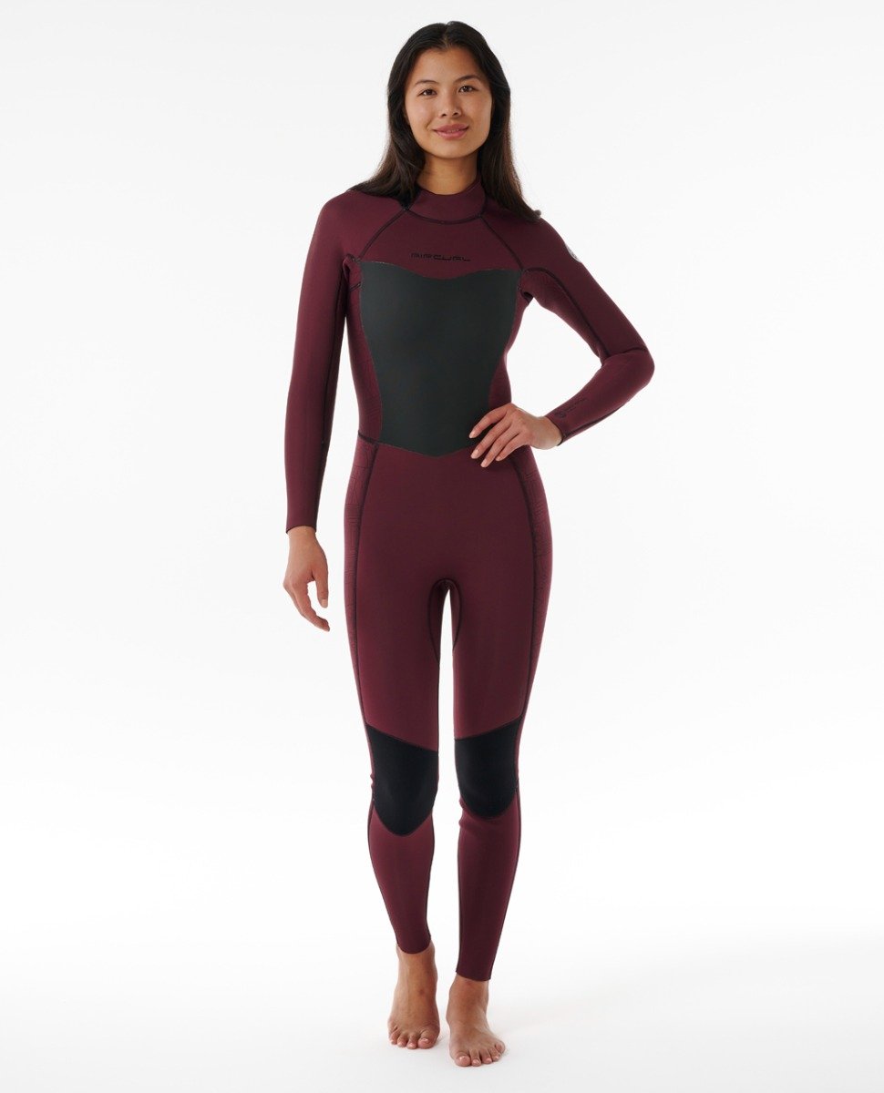 Rip Curl Dawn Patrol 4/3mm Women's Back Zip Wetsuit 2025 - Plum
