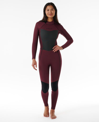 Rip Curl Dawn Patrol 4/3mm Women's Back Zip Wetsuit 2025 - Plum