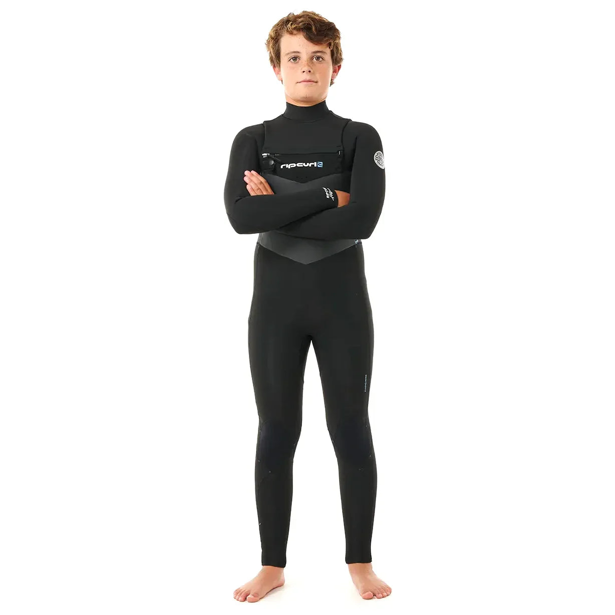 Rip Curl Junior Dawn Patrol 4/3 Chest Zip Wetsuit - Black/Multi - Buy online today
