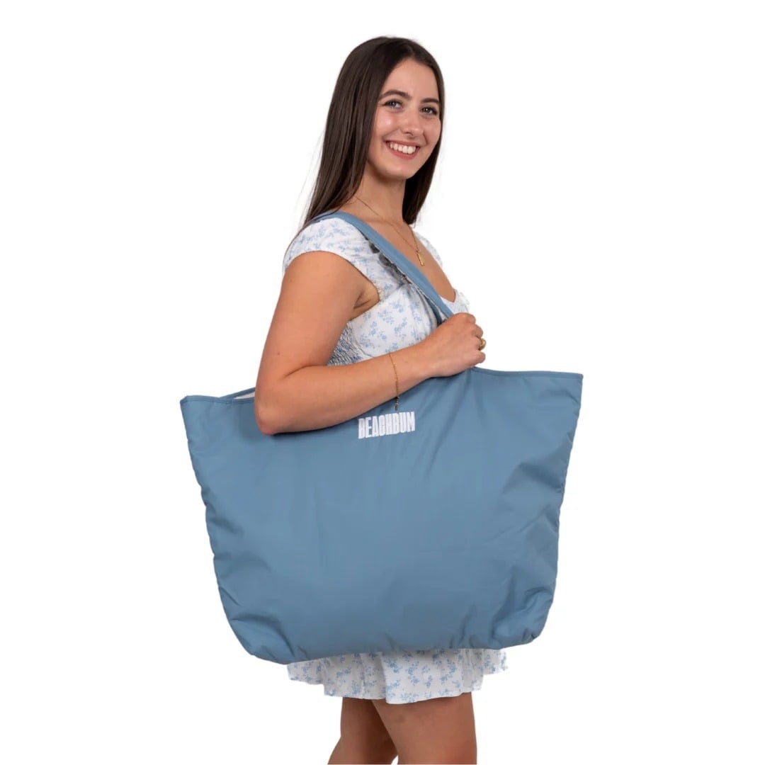 Beachbum Recycled Reversible Tote Bag in Mint Green