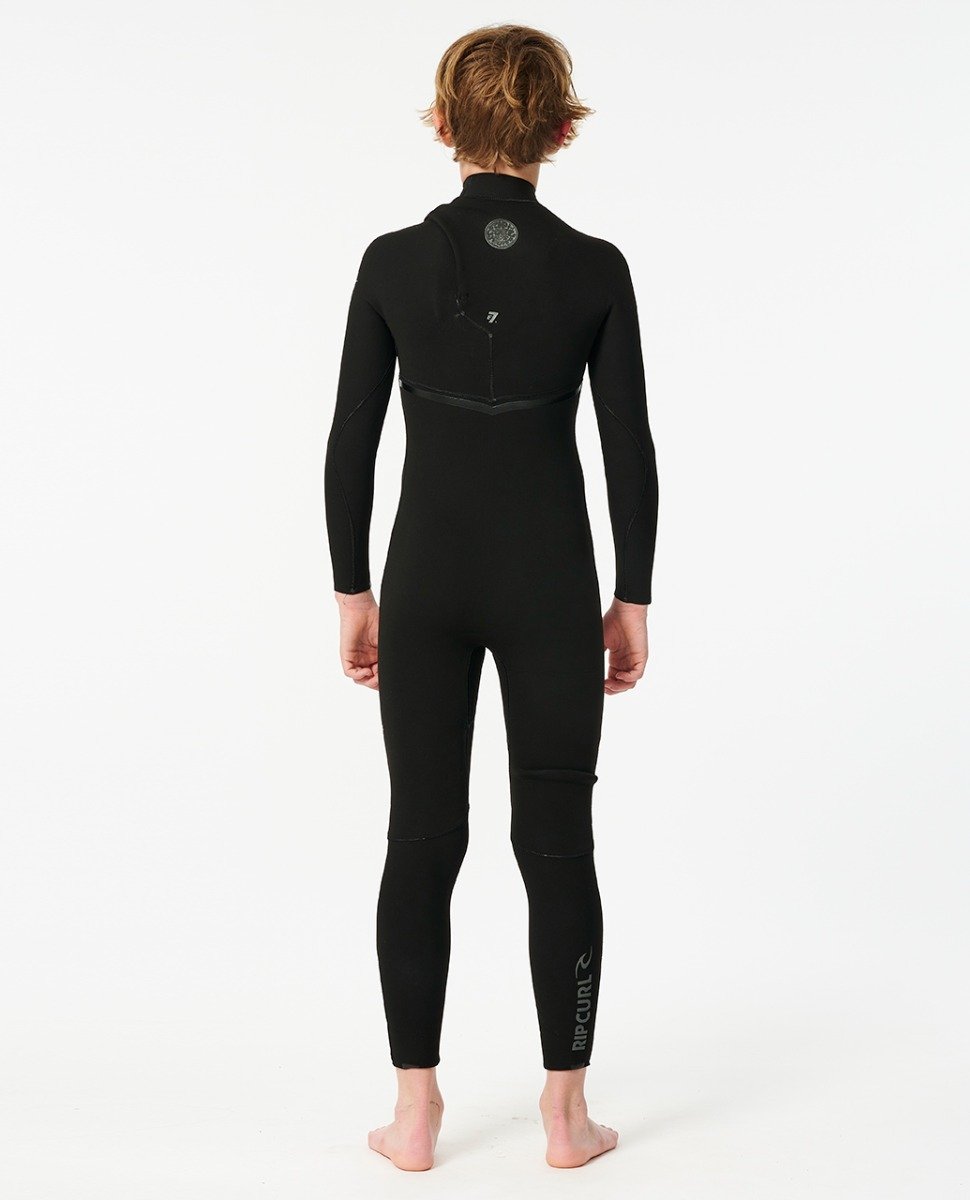 Ripcurl Junior Flash Bomb 5/3mm Chest Zip Winter Wetsuit - Black