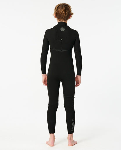 Ripcurl Junior Flash Bomb 5/3mm Chest Zip Winter Wetsuit - Black